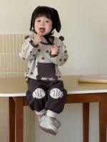 【73-110】パーカー ズボン ドット柄 カジュアル 合わせやすい 男の子