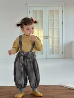 【73-110】セーター サロペットパンツ チェック柄 合わせやすい 女の子 - 画像 (8)