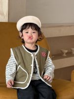 【73-110】ベスト Tシャツ ストライブ 配色 カジュアル 男の子 - 画像 (7)