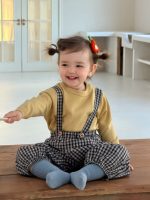 【73-110】セーター サロペットパンツ チェック柄 合わせやすい 女の子