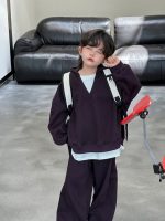 【100-150】二点セット フード付き 無地 ゆったり カジュアル 男の子