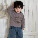 【73-100】パーカー プリント ラウンドネック 長袖 カジュアル 男の子 - 画像 (7)