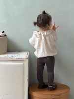 【73-110】トップス 無地 折り襟 フリル ゆったり 女の子 - 画像 (5)