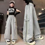 【120-170】ワイドパンツ 女の子 おしゃれ ゆったり カジュアル - 画像 (3)
