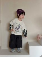 【73-110】Tシャツ フェイク 切り替え 長袖 ラウンドネック プリント 男の子 - 画像 (3)