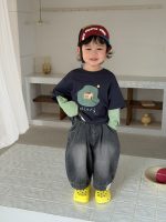 【73-110】Tシャツ プリント フェイク 切り替え 長袖 カジュアル 男の子 - 画像 (4)