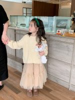 【90-160】スカート 女の子 ふんわり ガーリー チュール ミモレ丈 - 画像 (9)