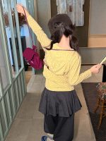 【100-160】長袖トップス 女の子 ドット柄 おしゃれ 合わせやすい - 画像 (6)