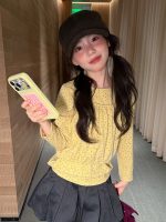 【100-160】長袖トップス 女の子 ドット柄 おしゃれ 合わせやすい