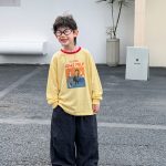 【90-160】トレーナー ラウンドネック 長袖 プリント カジュアル 男の子 - 画像 (7)