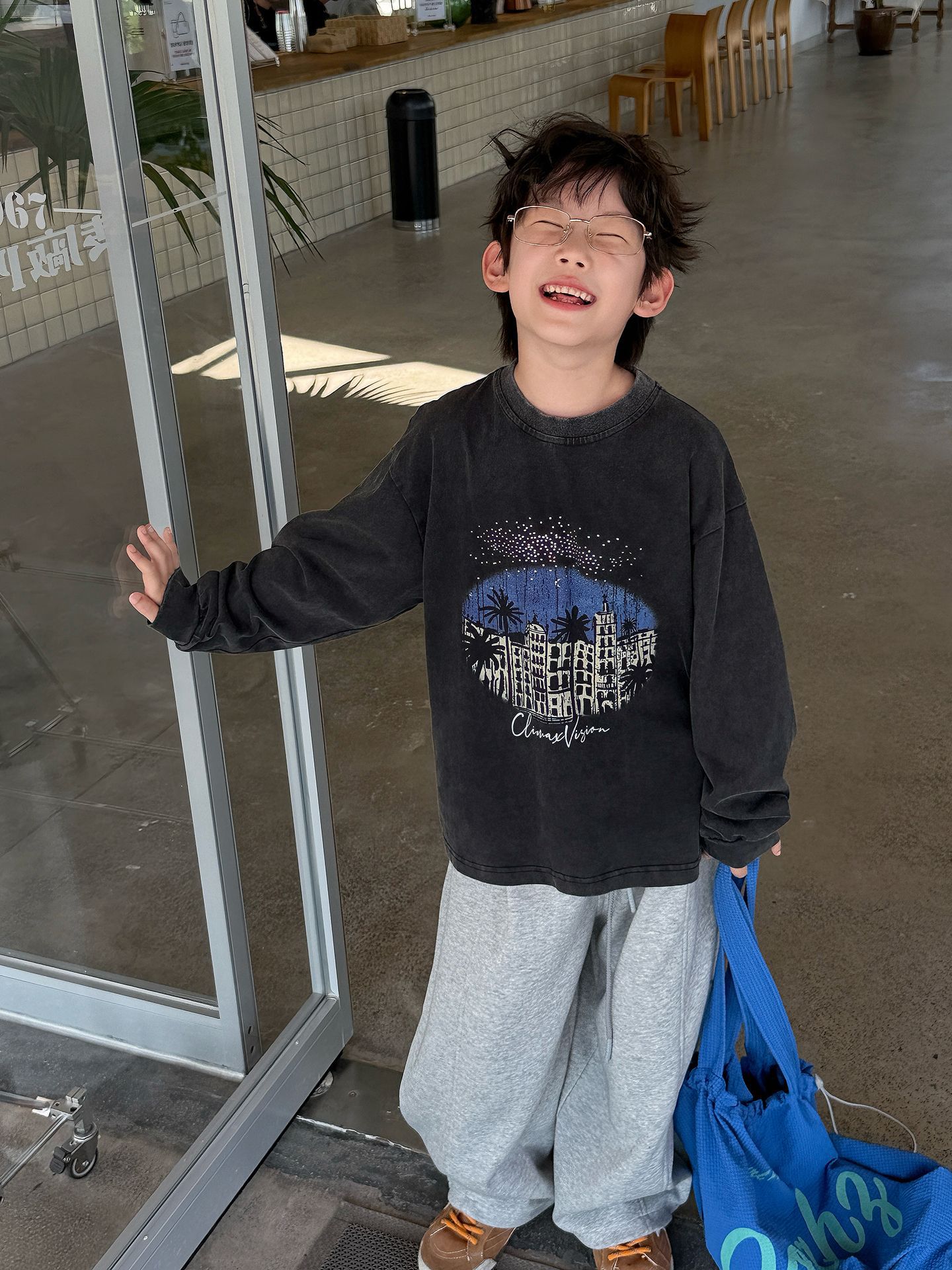 O1CN014BtoUV517cD2vHAO_2215116460867-0-cib.jpg 【90-160】トレーナーorパンツ 男の子 韓国風 ウォッシュ加工 ストリート - 画像 (1)