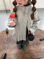 【100-150】アウターorパンツ 女の子 スタンドカラー 韓国風 - 画像 (5)