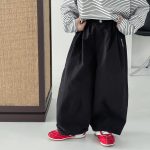 【90-160】パンツ 男の子 無地 ゆったり トレンド - 画像 (9)