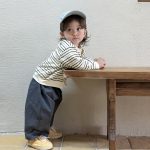 【73-100】ベストorアウターorパンツ 男の子 カジュアル ボーダー柄 - 画像 (3)