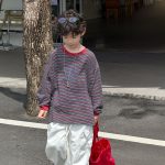 【90-160】ベストor長袖Tシャツorカーゴパンツ 男の子 韓国風 ボーダー柄 - 画像 (8)