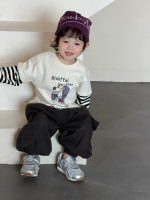 【73-110】Tシャツ フェイク 切り替え 長袖 ラウンドネック プリント 男の子 - 画像 (2)