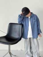 【90-160】アウター チェック柄 折り襟 長袖 刺繍 ゆったり 男の子 - 画像 (5)