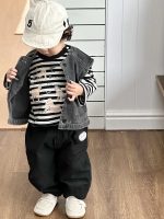 【73-110】ベスト Tシャツ デニム ストライブ 合わせやすい 男の子 - 画像 (4)