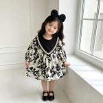 【66-120】ロンパースorワンピース ベビー 韓国風 合わせやすい - 画像 (4)