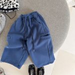 【80-130】パンツ 女の子 裏起毛 シンプル - 画像 (8)