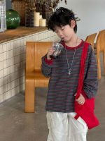 【90-160】ベストor長袖Tシャツorカーゴパンツ 男の子 韓国風 ボーダー柄 - 画像 (17)
