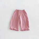 【80-130】パンツ 女の子 フリル 無地 4色選べる - 画像 (8)