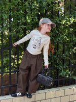 【90-150】ストレートパンツ 女の子 アメカジ風 コットン 合わせやすい - 画像 (20)