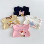 【80-130】長袖Tシャツ 女の子 カートゥーン レイヤード - 画像 (6)