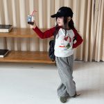 【90-170】長袖Tシャツ 女の子 プリント ラグラン カートゥーン - 画像 (8)