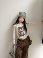 【100-170】長袖Tシャツ 女の子 プリント ネコ 韓国風 - 画像 (2)