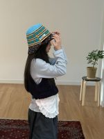 【110-160】ニットベスト インナー 女の子 トレンド レイヤード - 画像 (10)