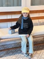 【100-170】長袖Ｔシャツ 女の子 レイヤード 英字 ゆったり - 画像 (5)