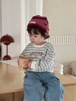 【73-110】パーカー ラウンドネック ストライブ プリント 男の子 - 画像 (4)
