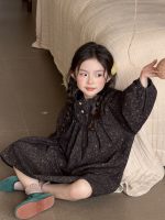 【90-140】ワンピース 女の子 花柄 パフスリープ 韓国風 - 画像 (3)
