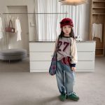 【80-130】長袖Tシャツ 女の子 ラグラン 数字柄 - 画像 (5)