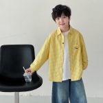 【90-160】アウター チェック柄 長袖 刺繍 カジュアル 男の子 - 画像 (8)