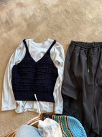 【110-160】ニットベスト インナー 女の子 トレンド レイヤード - 画像 (12)