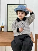 【73-110】パーカー 折り襟 ストライブ 長袖 男の子 - 画像 (6)