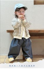 【73-100】ベストorアウターorパンツ 男の子 カジュアル ボーダー柄 - 画像 (10)