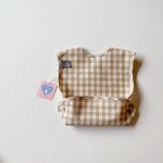 【GOODS】食事エプロン チェック柄 ノースリープ かわいい - 画像 (5)