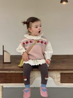 【73-110】ベスト トップス レギンス フリル 長袖 カワイイ 女の子 - 画像 (4)
