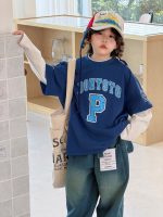 【100-150】Tシャツ フェイス プリント ファッション 長袖 男の子 - 画像 (7)