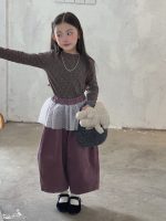 【100-160】インナーorパンツ 女の子 韓国風 花柄 チュール 切り替え - 画像 (9)