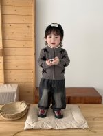 【73-120】トップスorパンツ 男の子 ファスナー カッコイイ 切り替え - 画像 (4)