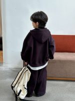 【100-150】二点セット フード付き 無地 ゆったり カジュアル 男の子 - 画像 (5)