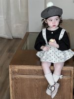 【73-100】トップス サロペット 長袖 リボン柄 女の子 - 画像 (6)