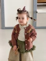 【73-110】カーディガン トップス 花柄 フリル 合わせやすい 女の子 - 画像 (7)