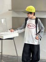 【90-160】Tシャツ ラウンドネック 配色 切り替え 長袖 プリント 男の子 - 画像 (6)