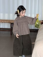 【100-150】シャツorパンツ 女の子 ギャザー おしゃれ ゆったり - 画像 (2)
