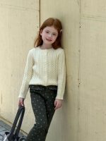 【90-150】カーディガン 女の子 トレンド ケーブルニット ふんわり - 画像 (7)